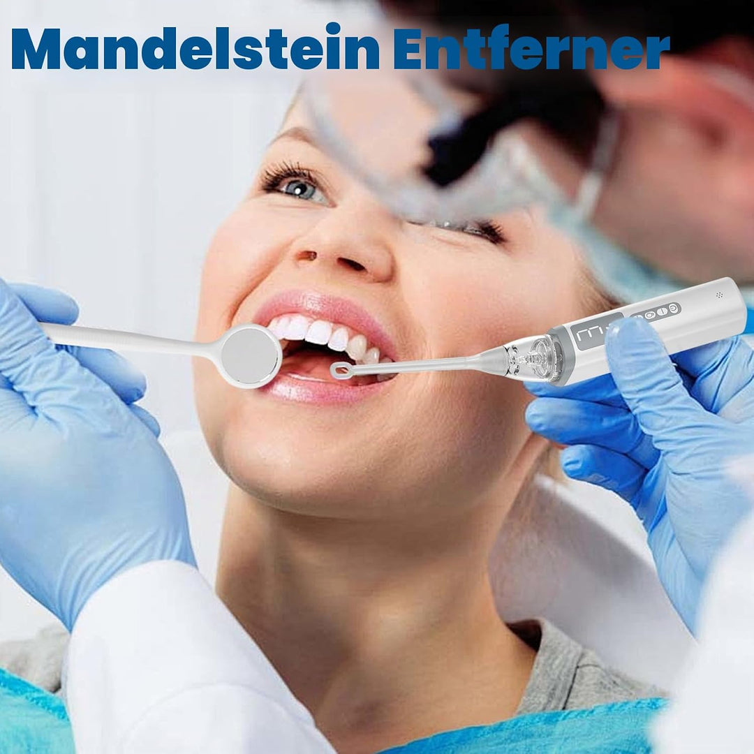 Tonsillenstein Entferner Set: Elektrisches Mandelsteine Entfernen, 3-Stufen-Absaug-Mandelsteinentfer