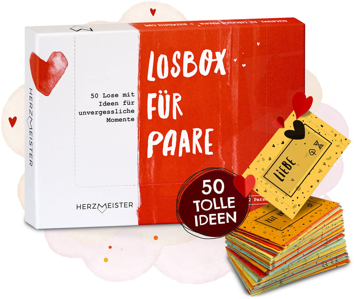Losbox für Paare - Das Geschenk für unvergessliche Momente - 50 Lose mit Ideen für Spiel, Spass & vi