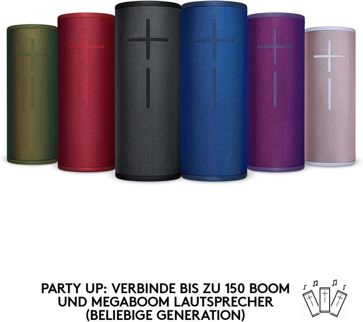 Ultimate Ears Megaboom 3 Tragbarer Bluetooth-Lautsprecher, 360° Sound, Satter Bass, Wasserdicht, Sta