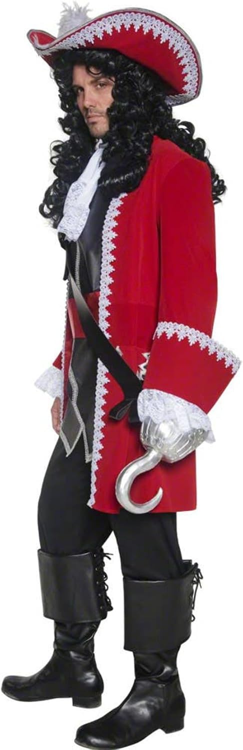 Smiffys Deluxe Authentic Pirate Captain Costume, Red Halloween und Karneval