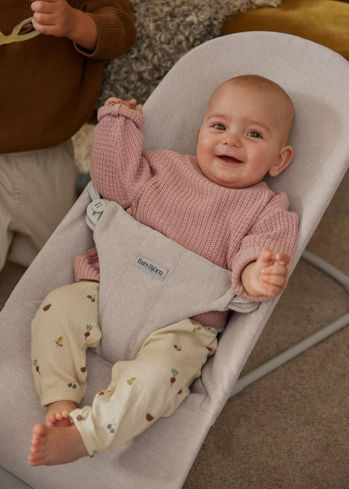 BabyBjörn Babywippe Bliss, Gewebt Melange, Hellbeige