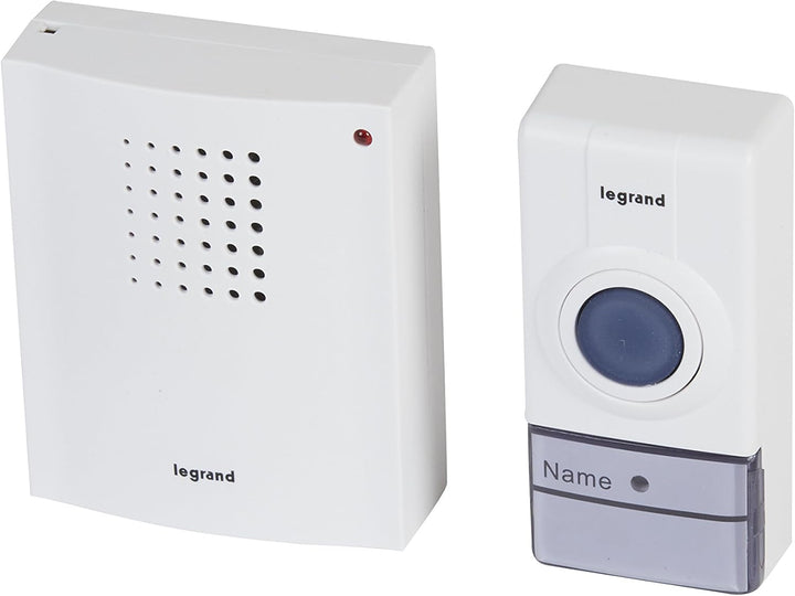 LEGRAND, Funkklingel-Set schnurlos mit 50m Reichweite, 32 Melodien, Schutzart IP44, batteriebetriebe