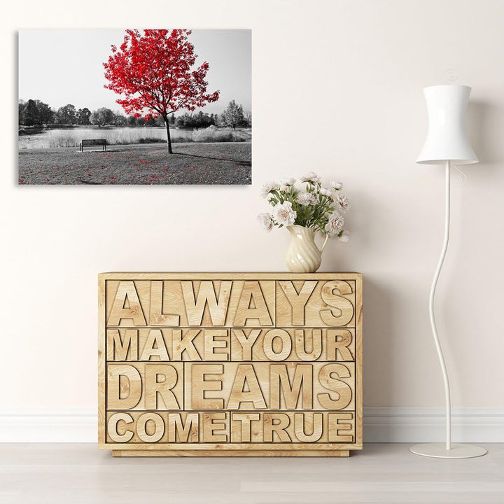 Feeby Frames, Leinwandbild, Bilder, Wand Bild, Wandbilder, Kunstdruck 50x70cm, PARK, GASSE, EINFARBI