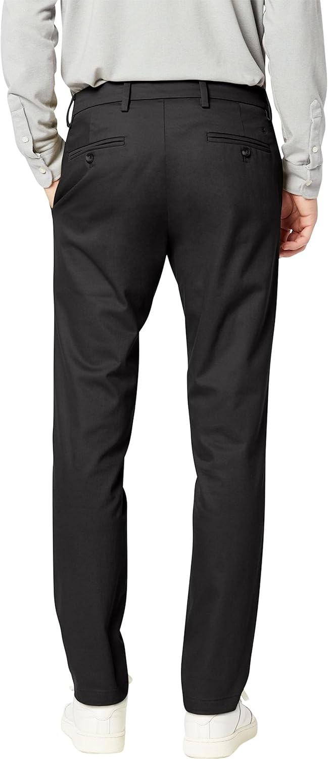 Dockers Herren Signature Khaki Slim Fit Pants Refined Chinos 28W / 32L Schwarz, 28W / 32L Schwarz