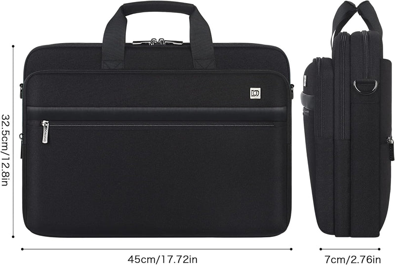 DOMISO 17,3 Zoll grosse Laptop-Schultertasche Business Aktentasche Kompatibel mit 17,3" Macbook Pro