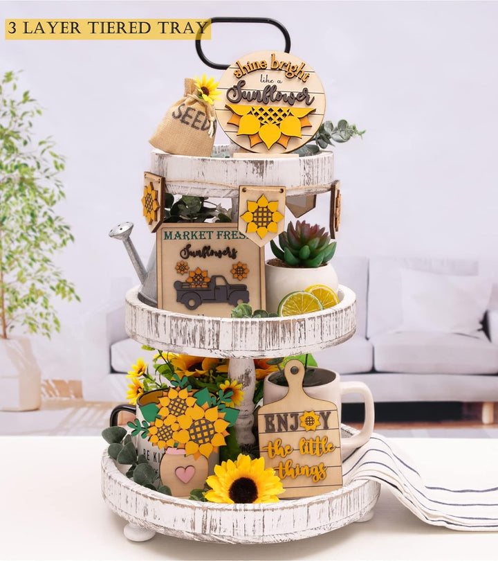 Sonnenblumen-Dekor – Bauernhaus-Sonnenblumen-Dekorationen – rustikale Sonnenblumen-Dekoration – Früh