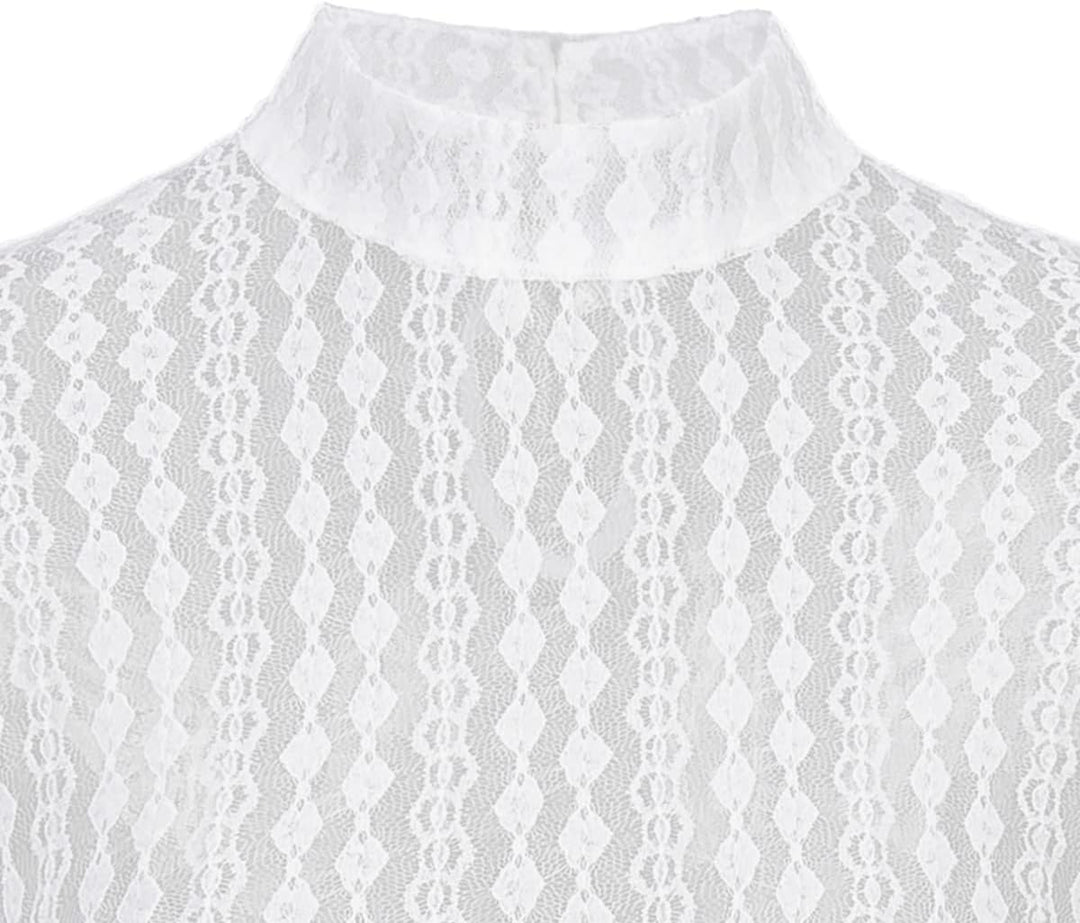 Kelliar Dirndlbluse Damen Trachtenbluse Creme Dirndl Bluse für Bavarian Oktoberfest 34 Creme-72, 34