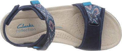 Clarks Damen Amanda Sprint Sport Sandal 41 EU Navy Suede, 41 EU Navy Suede