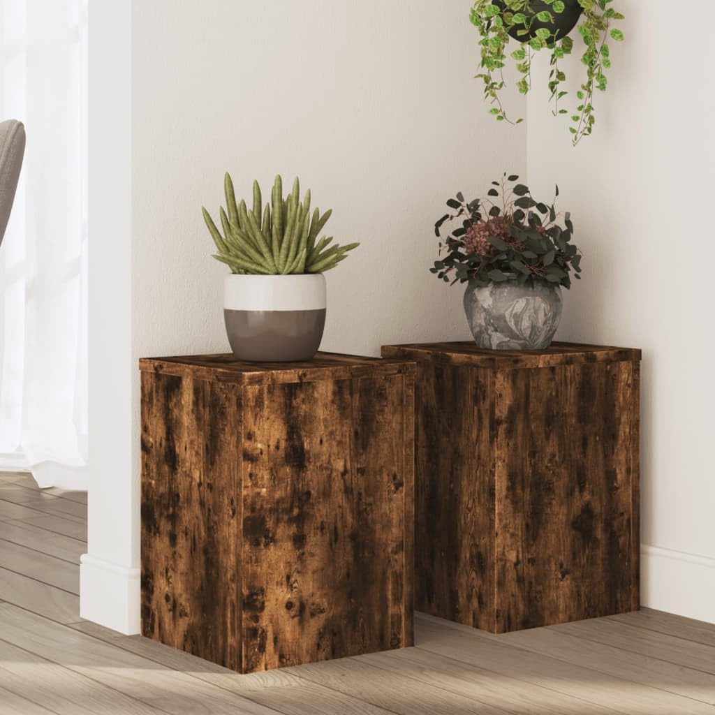 vidaXL Pflanzenständer 2 Stk., Blumenständer Hohle Konstruktion, Dekosäule Podest für Pflanzen Dekoa