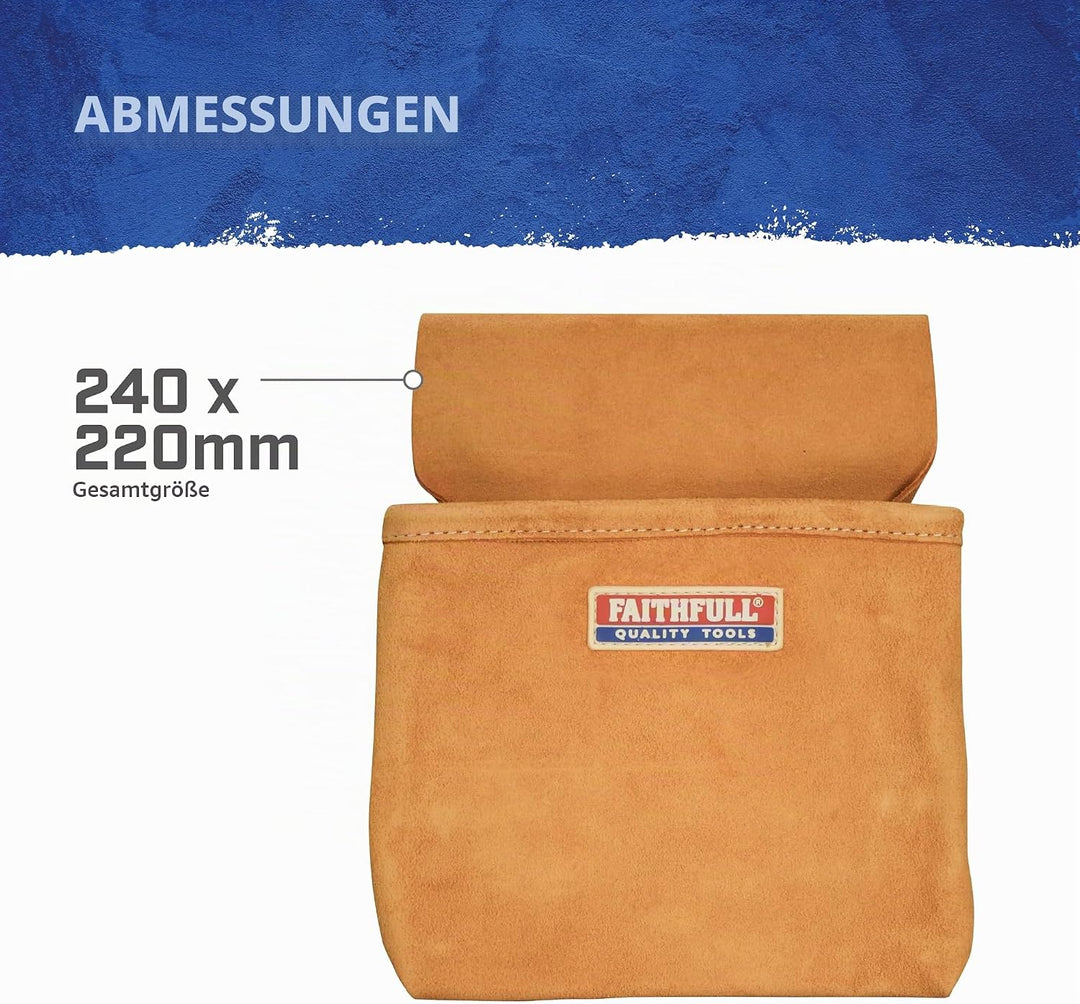 Faithfull Nageltasche mit Einzeltasche – Werkzeugtasche mit Gürtelschlaufe für Zimmerleute, Dachdeck