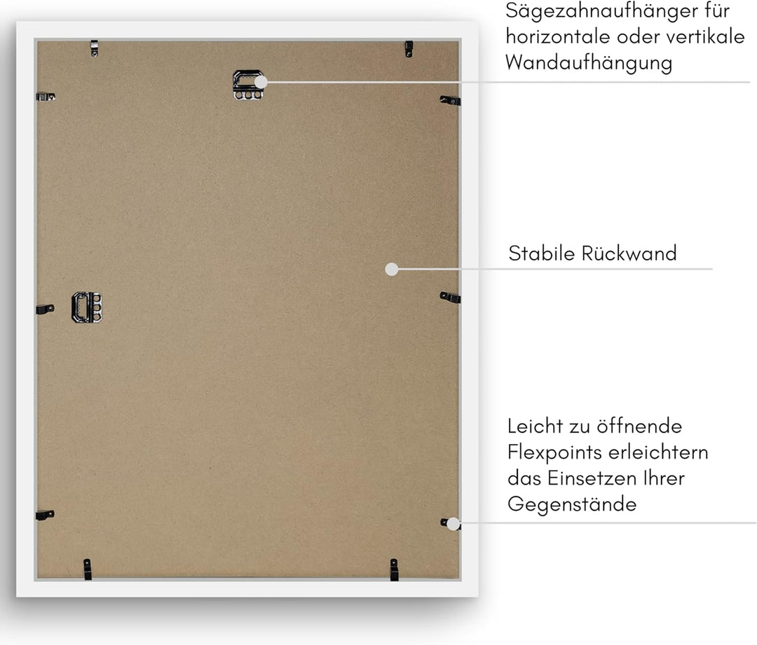 Americanflat 3D-Bilderrahmen zum Befüllen - 40x50 cm - tiefer Objektrahmen mit weichem Leinentuch al