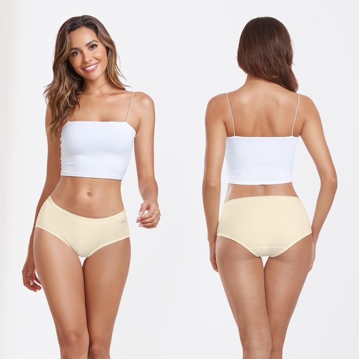 coskefy Unterhosen Damen, 6er Pack Slips Damen Baumwolle, Bequeme Frauen Unterwäsche, Atmungsaktiv P