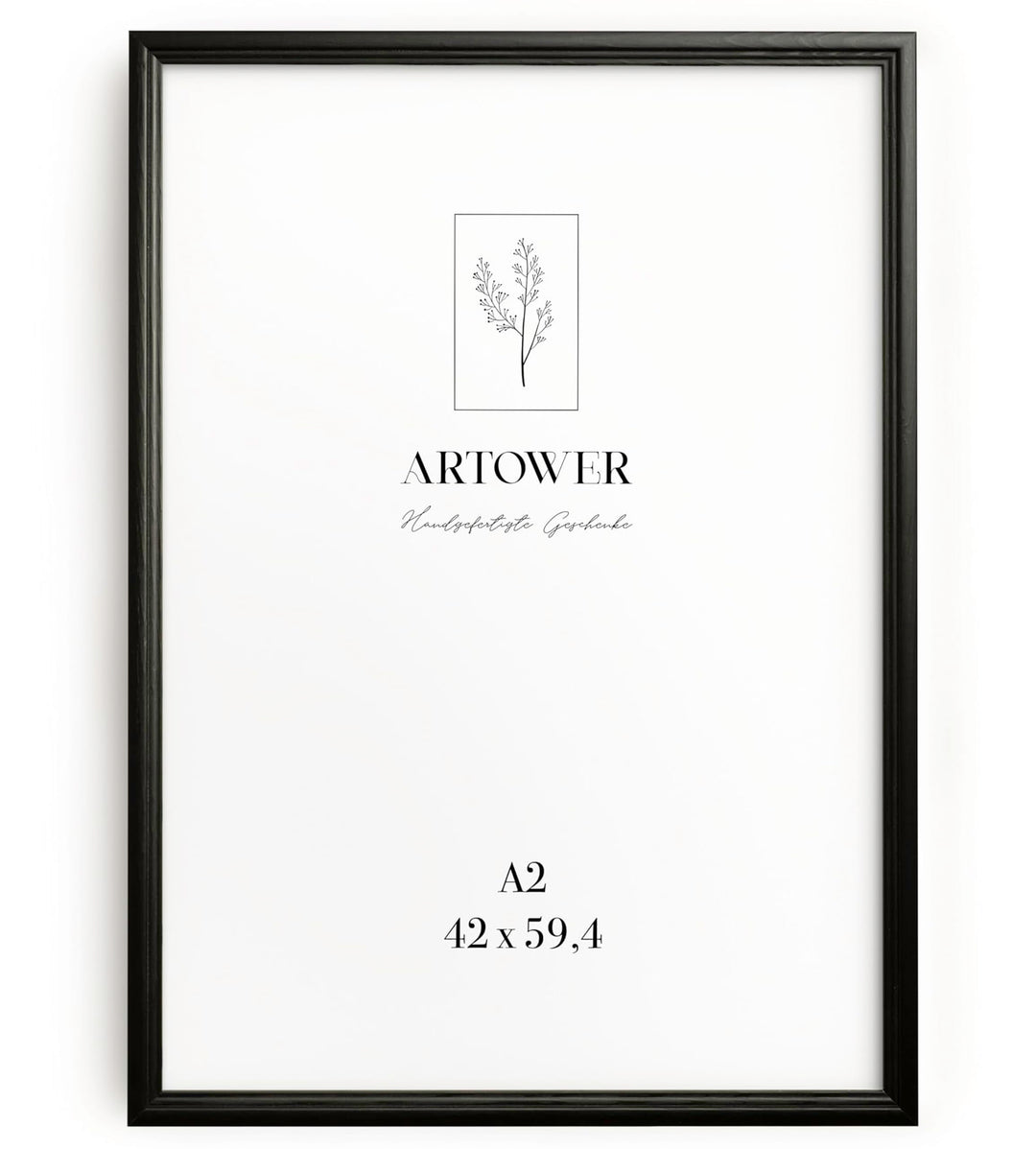 Artower® Bilderrahmen Vintage Schwarz Holz Rahmen für DIN A2 42 x 59,4 cm | Posterrahmen Gross für C