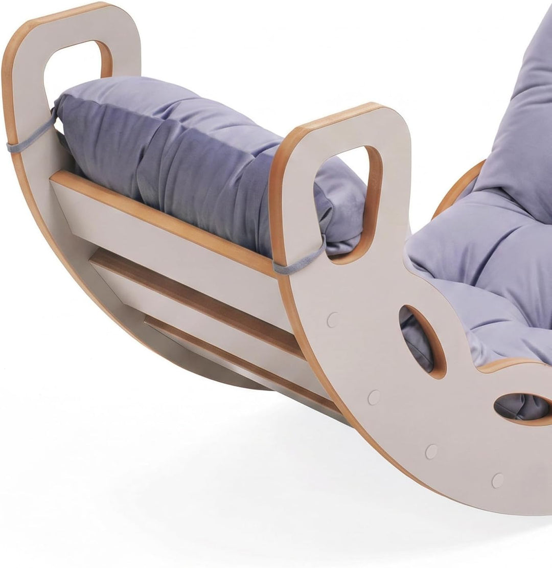 MISIOO Klettergerüst Indoor ab 1 Jahr, Montessori Kletterbogen 4in1 mit Rutsche, Kletterwand &amp; Kisse