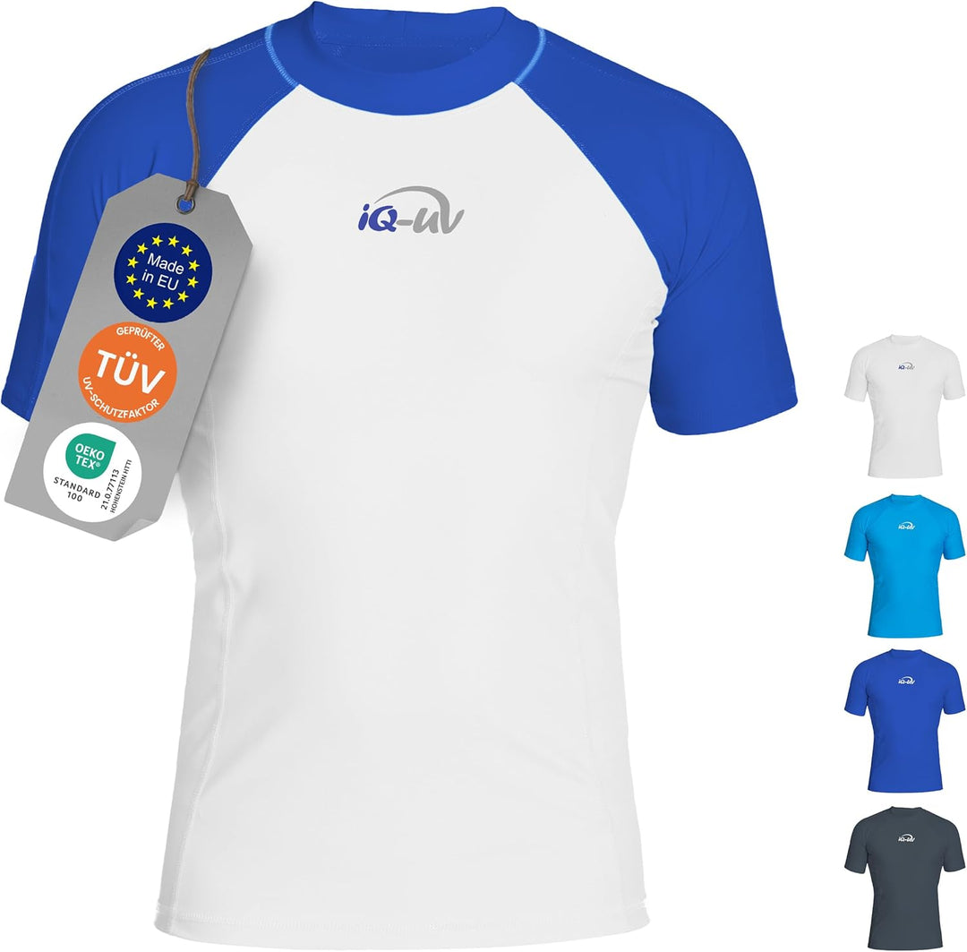 iQ-UV Shirt Herren Slim Fit – UV-Schutz Rashguard für Wassersport – Schwimmshirt für Herren aus recy