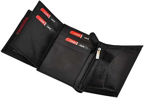 Pierre Cardin Pojemny męski portfel YS520.1 326 RFID Verschluss ohne Clip Elegantes Schwarz, Verschl