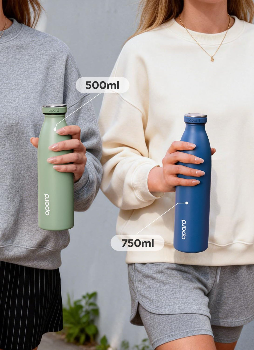 Opard Grip Thermosflasche 750ml, 36h Kalt & 12h Heiss Trinkflasche Edelstahl, Trinkflasche Kohlensäu