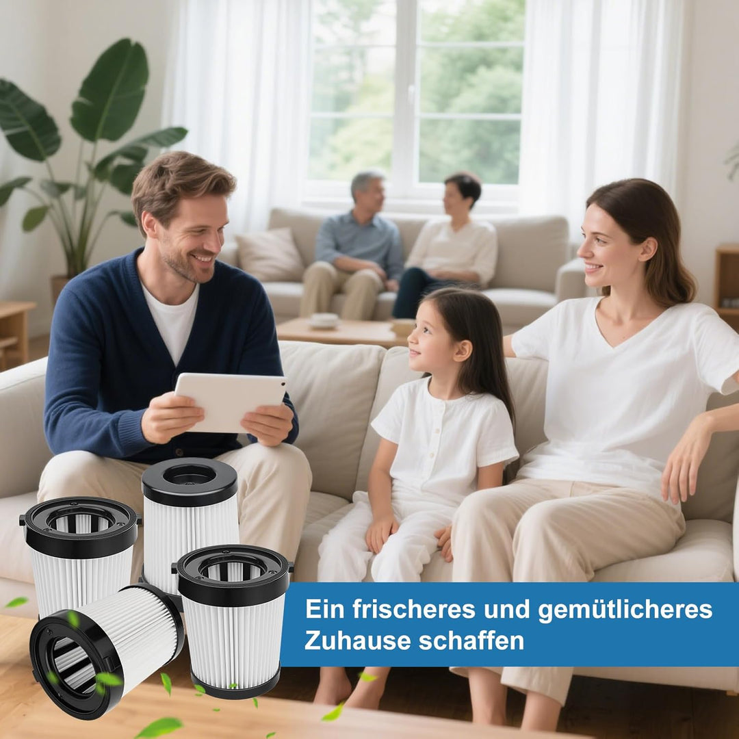 4 Stück HEPA Filter für Lubluelu 202 Ersatzfilter,Staubsauger HEPA Filter kompatibel mit Fabuletta F
