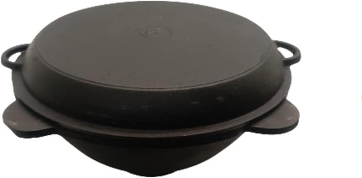 Grillpeter Kazan Gusseisen 22 Liter Deckel-Pfanne Kasan