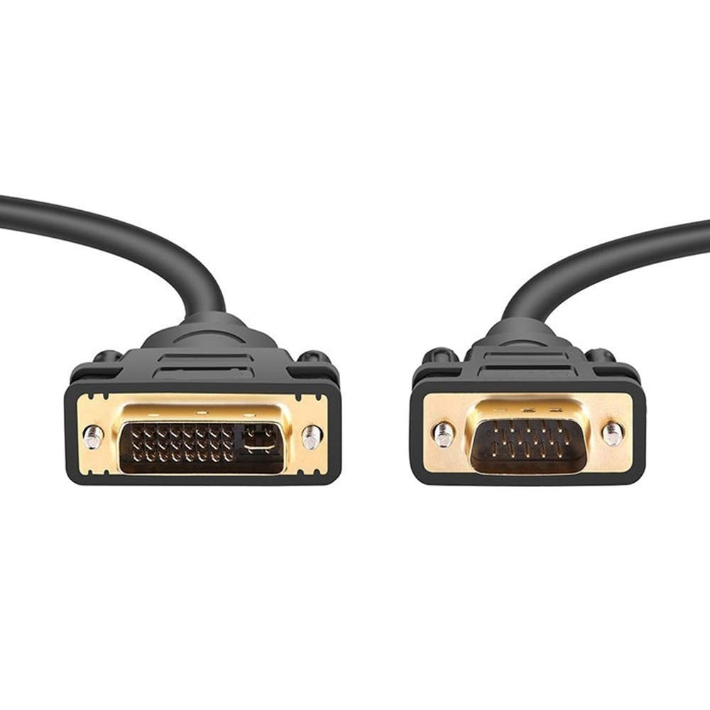 PremiumCord DVI-I zu VGA Verbindungskabel 2m, DVI-I - VGA (15 Polig), Stecker auf Stecker, Kabel für