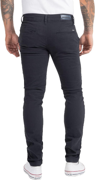Indumentum Chino Hose Basic Slim Fit IS-305 30W / 30L Dunkelblau, 30W / 30L Dunkelblau