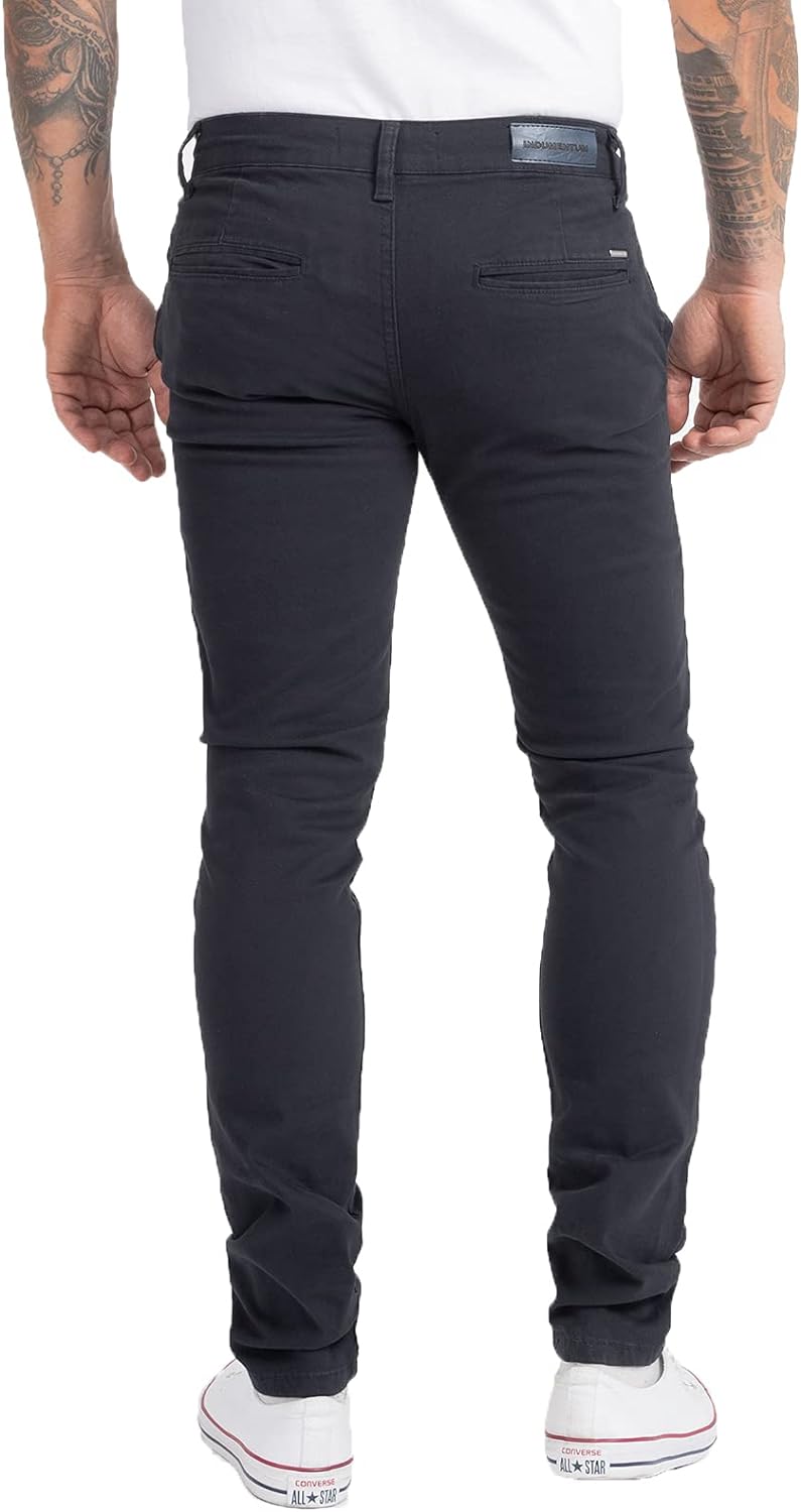 Indumentum Chino Hose Basic Slim Fit IS-305 30W / 30L Dunkelblau, 30W / 30L Dunkelblau