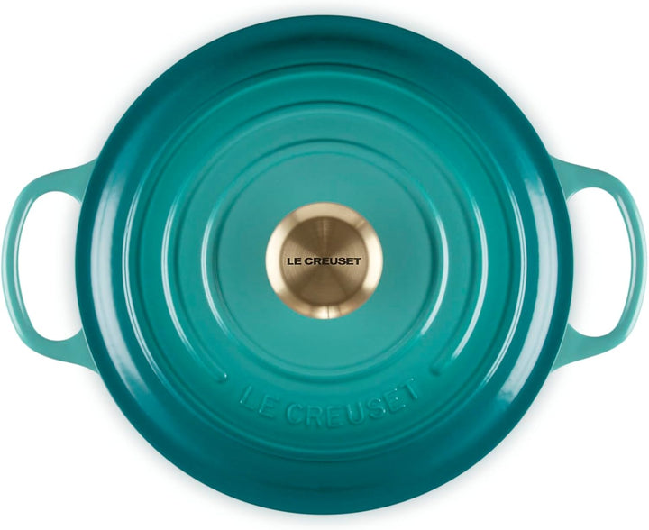 Le Creuset Signature Schmortopf, emailliertes Gusseisen, rund, 4,5 qt, Riviera Riviera 24cm, Riviera