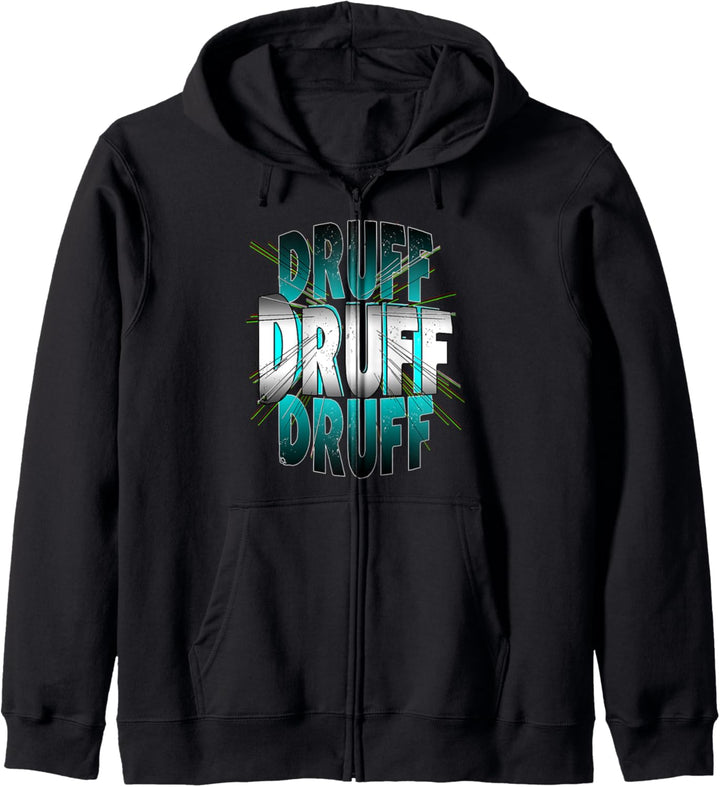 Druff - funny Party Festival Slogan EDM House Raver Spruch Kapuzenjacke