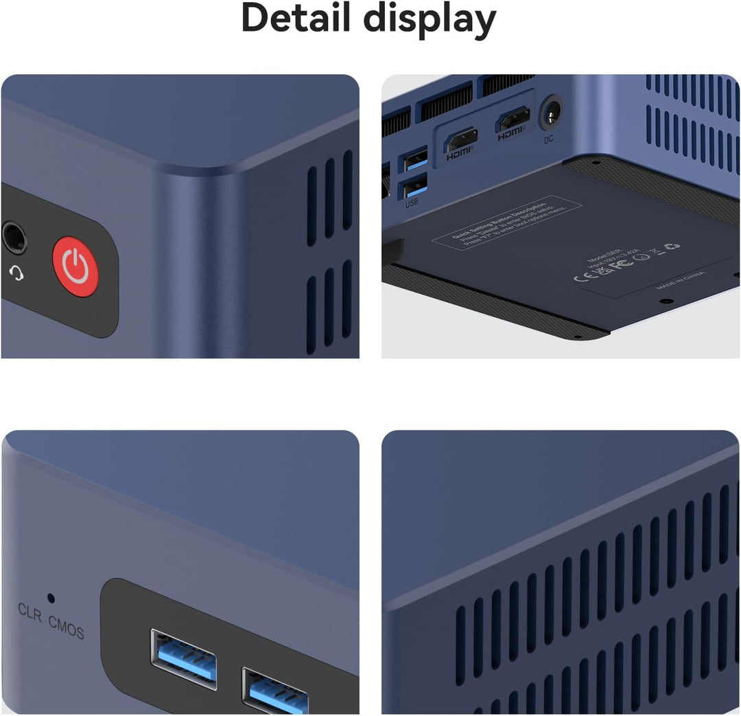 Beelink Mini PC SER3 Mini Computer mit AMD Ryzen 5 3500U (4C/8T, bis 3,7 GHz), 16GB SO-DIMM DDR4 + 2