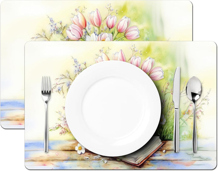KitchenYeah© Platzsets Abwaschbar 6-Teilig 45x30 cm Tischsets Platzdeckchen Platzset Unterlage Tisch