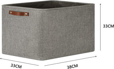 Mangata Cube Aufbewahrungsboxen, 3 Aufbewahrungskörbe Stoff 33 x 38 x 33 cm für Kallax Regale, Schra