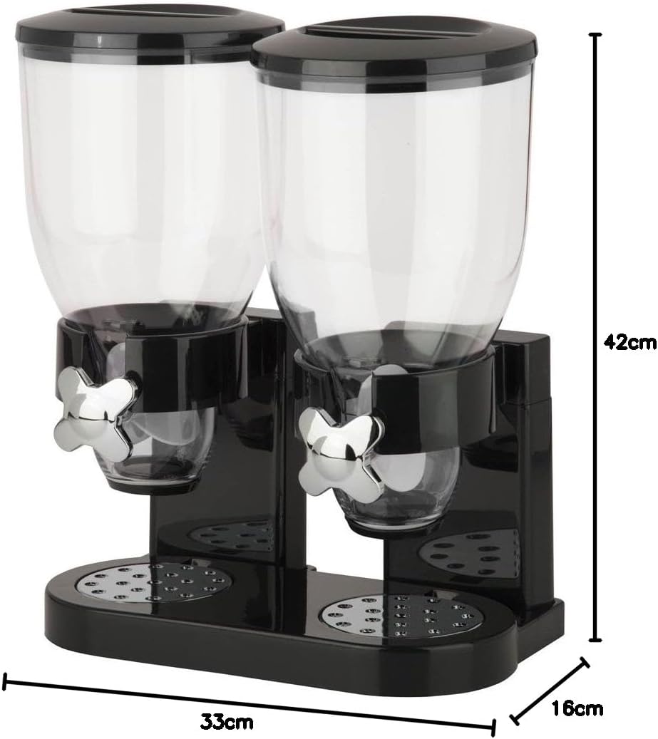 BAKAJI Spender für Cereo/Pasta/Karamell/Dolci/Frutta Eimer mit Rollen, doppelter Behälter, 8 l und i