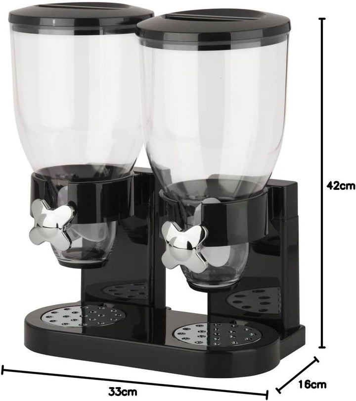 BAKAJI Spender für Cereo/Pasta/Karamell/Dolci/Frutta Eimer mit Rollen, doppelter Behälter, 8 l und i