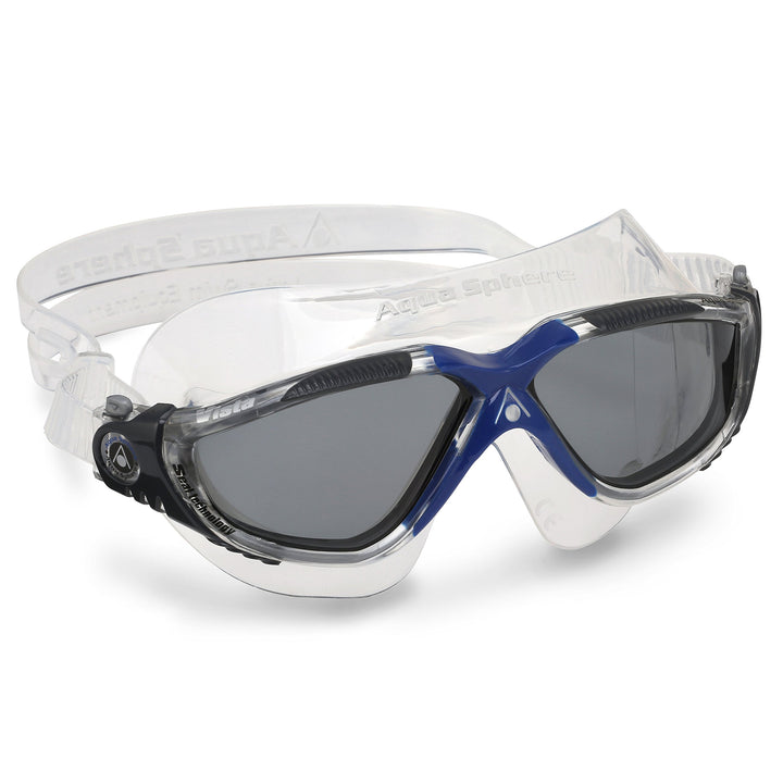 Aqua Sphere Unisex Vista Schwimmmaske (1er Pack) Einheitsgrösse Rauchglas: transparent/grau/blau, Ei