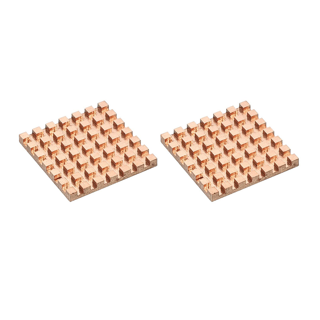 sourcing map 2 Stück Kühlkörper-Kit aus reinem Kupfer 30x30x3mm für IC-Chip-MOS-Speicher Wärmeableit