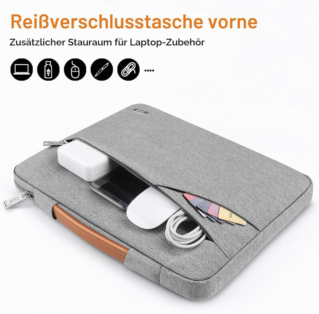 TECOOL 14 Zoll Laptop Tasche Hülle Laptoptasche für 14 Zoll Lenovo HP Dell Acer Asus Notebook Chrome