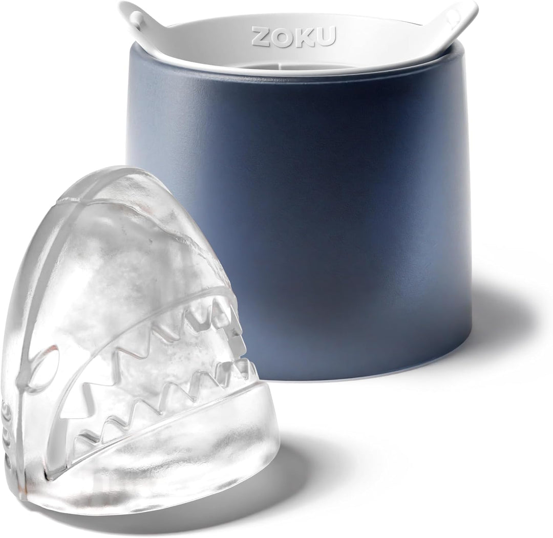 Zoku Hai-Eiskugelform enthält 2 Eisformen, Haifisch-Form, Cocktail-Eisform, Partys, Sudowners, Gin &