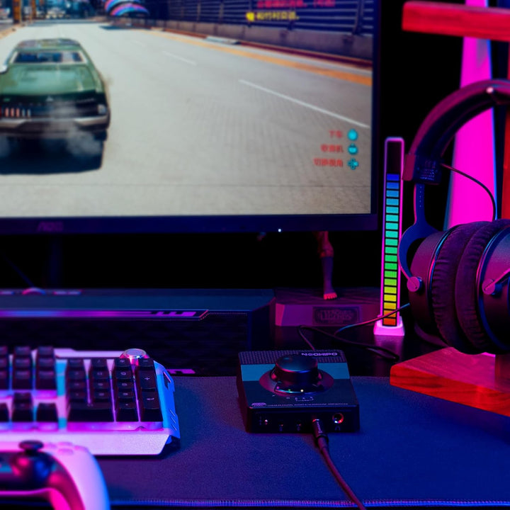 H1 USB-Gaming-DAC-Kopfhörer-Verstärker, Mini-Hi-Fi-Digital-zu-Analog-Verstärker, 3,5 mm/6,35 mm/Mic/
