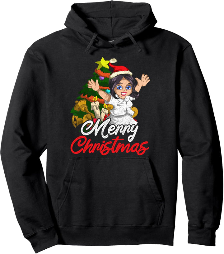 Damen Pajama Frohe Weihnachten Krankenschwester Pullover Hoodie
