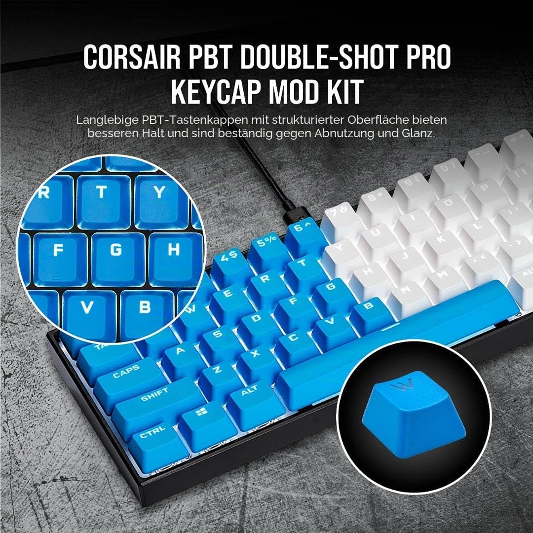 Corsair PBT Double-Shot Pro Keycap Mod Kit, blau, Mod Kit blau