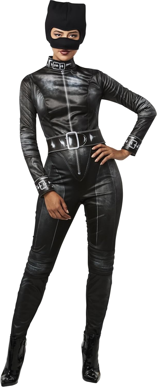 Rubies Offizielles DC The Batman, Selina Kyle Deluxe Damenkostüm, Erwachsenenverkleidung - Grösse M,