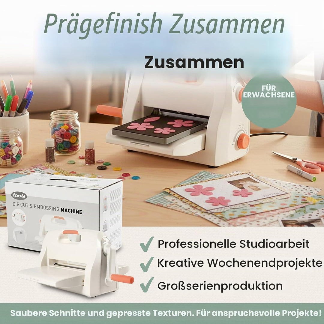 Stanz- und Prägemaschine, A4, 21x30 cm, Bogen max. 21 cm Breite, 1 Stück