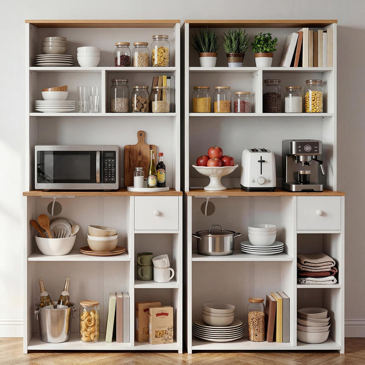 YITAHOME küchenregal mit Steckdose, 2 AC-Steckdosen, 2 USB-Anschlüssen, kaffeebar arbeitsplatte, Reg