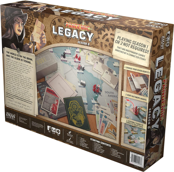 Z-Man Games, Pandemic Legacy Season 0, Board Game, Ages 14+, for 2 to 4 Players, 60 Minutes Playing
