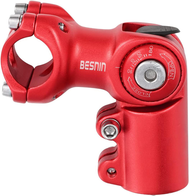 BESNIN Fahrrad Vorbau,Radfahren MTB Vorbau 0-90° 31.8MM OR 25.4MM 60/93/100mm Mountainbike Lenker Vo