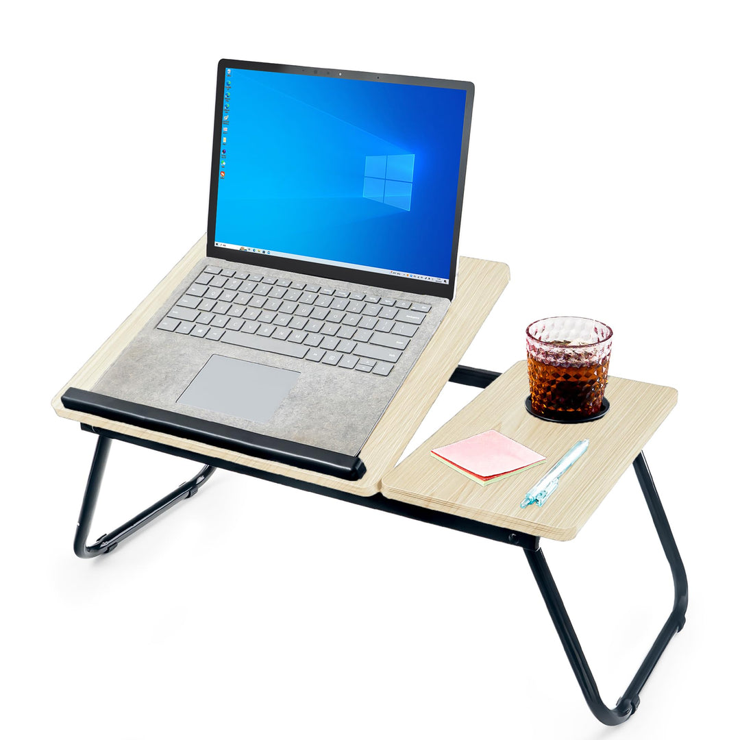 unycos - Laptoptisch, Betttablett Klappbar mit Höhenverstellbar und Cup Slot, Frühstückstablett, Lap