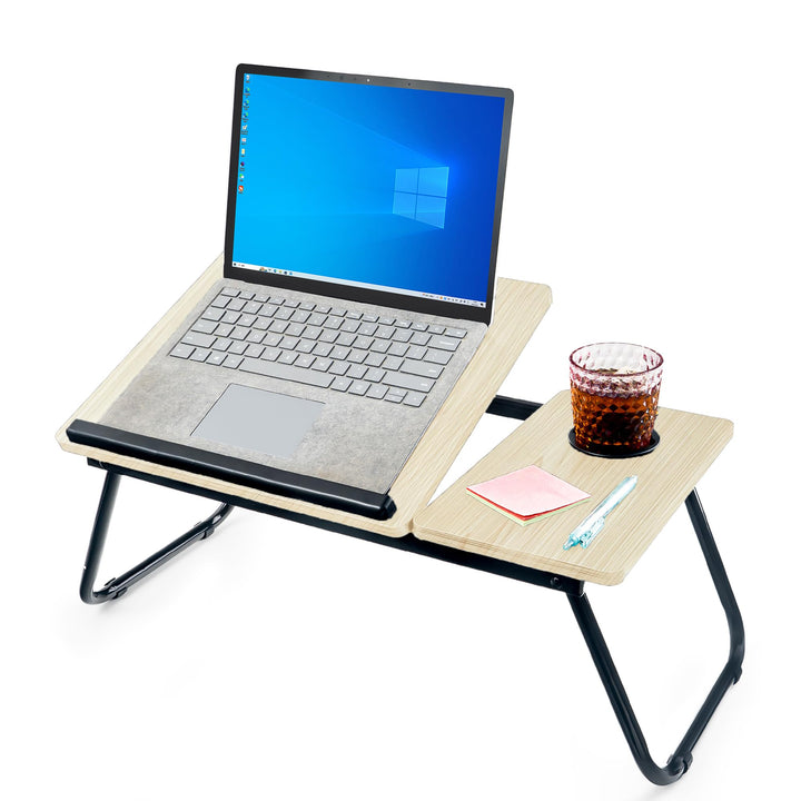 unycos - Laptoptisch, Betttablett Klappbar mit Höhenverstellbar und Cup Slot, Frühstückstablett, Lap