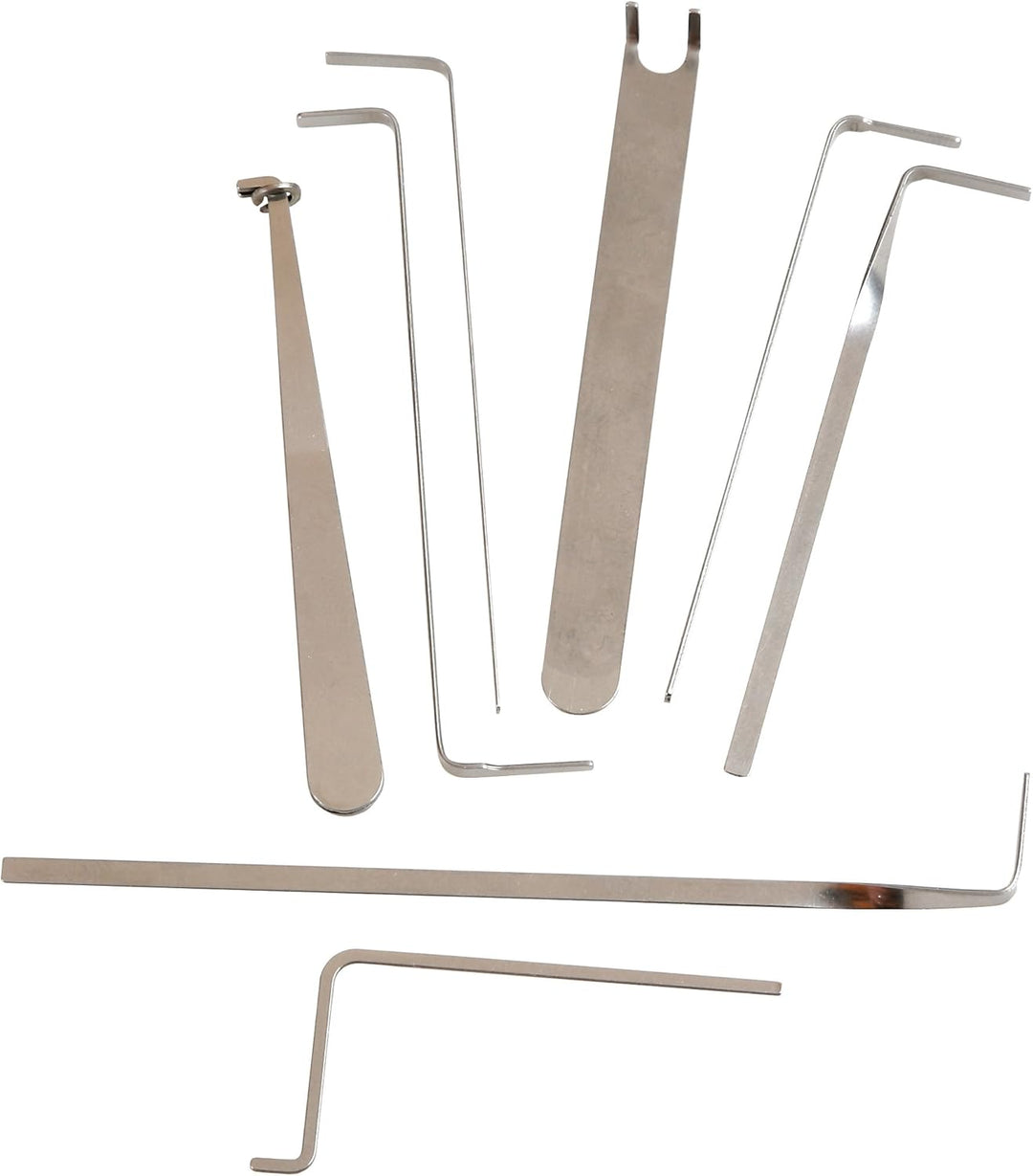 Multipick Lockpicking Spanner Profi Set 8-teilig für alle Profil-Schlösser aus Federstahl-Draht in E