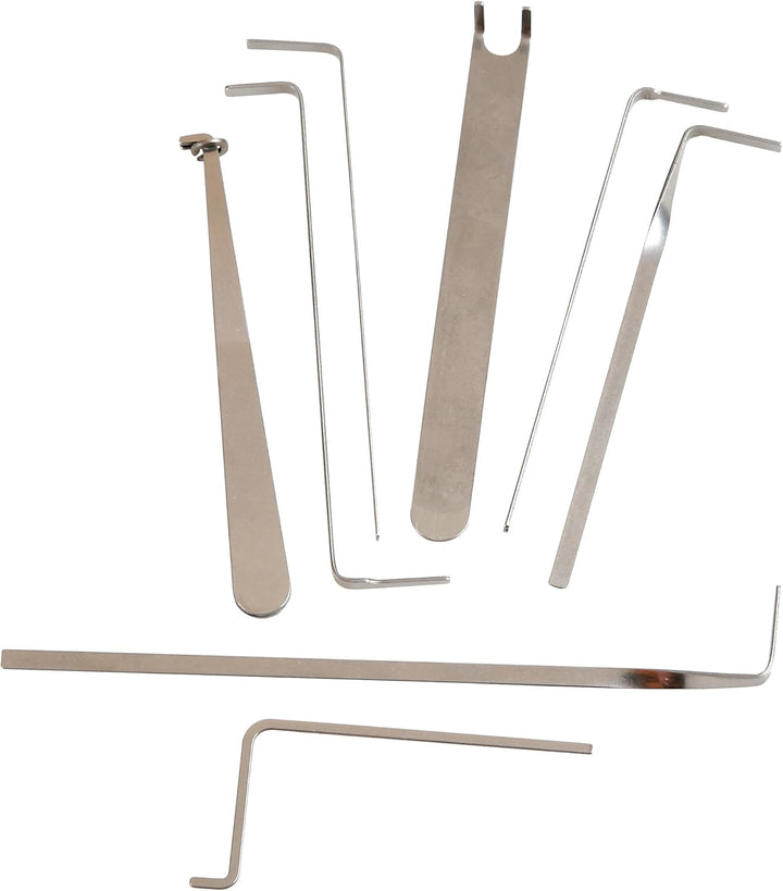 Multipick Lockpicking Spanner Profi Set 8-teilig für alle Profil-Schlösser aus Federstahl-Draht in E