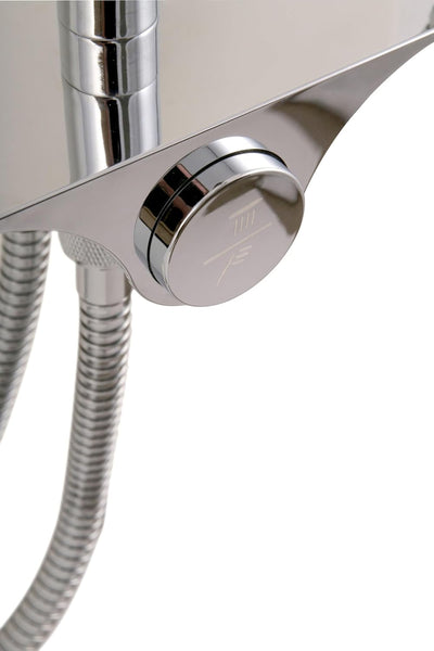 'aquaSu® Duschsystem Tima mit Regendusche & Handbrause | Handbrause: 4-strahlig | Kopfbrause: 1-stra